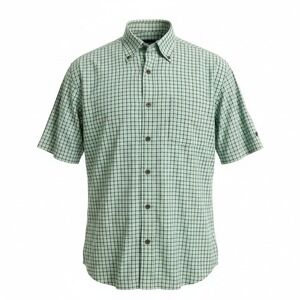 MEXX Mens XL Short Sleeve Button Down Shirt Cottage Gingham Seersucker